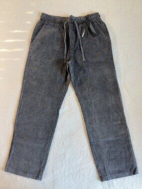 NOVA MEN STRAIGHT CHI TOWN CORDURY PANT SIZE L - ACID WASH BLACK - NEW ITEM2642